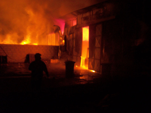 INCENDIO OPIFICIO PRODOTTI ORTICOLI A VITTORIA