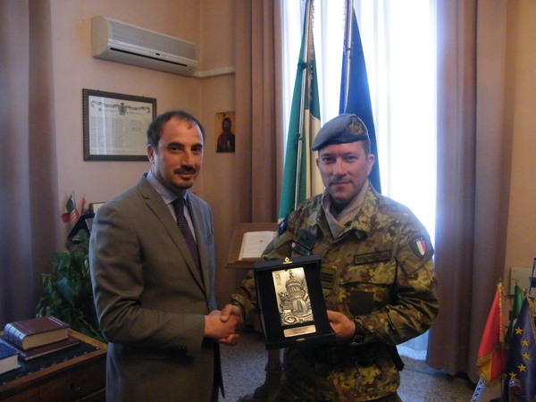 Il sindaco ringrazia Pierfrancesco Cilia