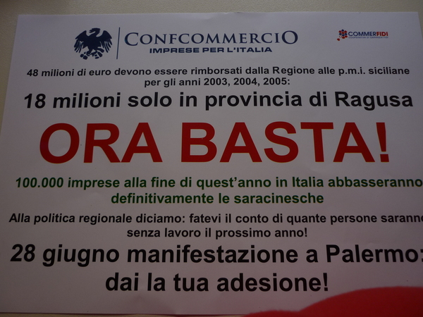 IL 28 GIUGNO A PALERMO PER DIRE BASTA ALLA REGIONE