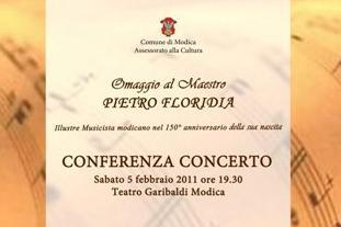 MODICA, OMAGGIO AL MAESTRO PIETRO FLORIDIA