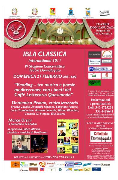 “READING… TRA MUSICA E POESIE CON I POETI DEL CAFFE’ LETTERARIO QUASIMODO”
