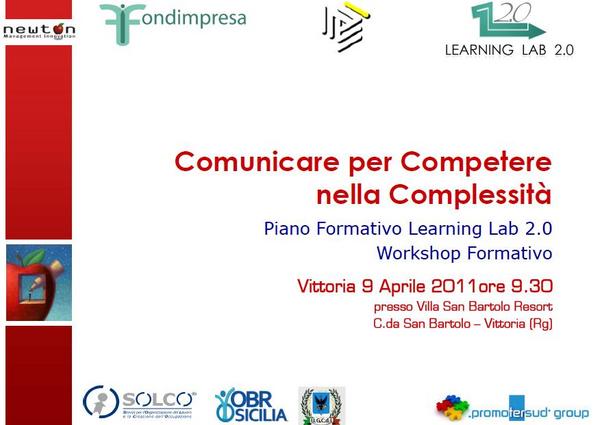 WORKSHOP PIANO FORMATIVO LEARNIG LAB 2.0
