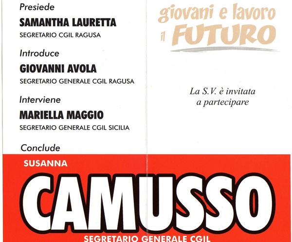 SUSANNA CAMUSSO A RAGUSA