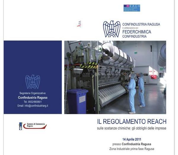 A RAGUSA IL PRIMO SEMINARIO FORMATIVO SUL REGOLAMENTO REACH