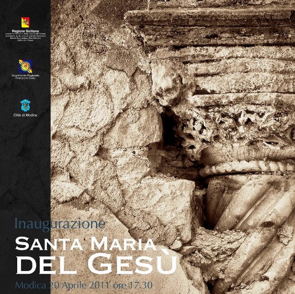 MERCOLEDÌ 20 SARÀ INAUGURATO IL COMPLESSO DI SANTA MARIA DEL GESÙ