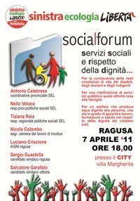 SEL ORGANIZZA IL PRIMO SOCIAL FORUM