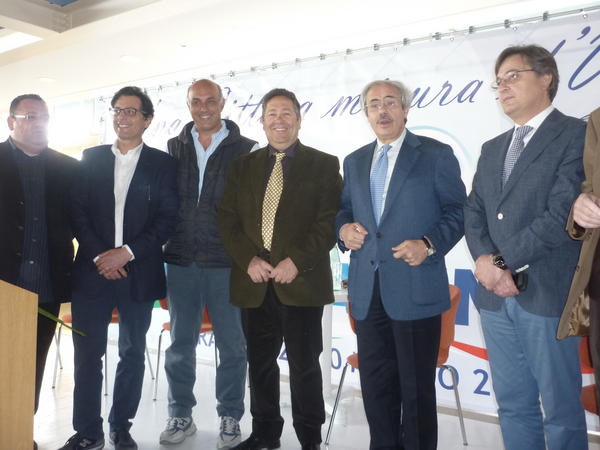 RAFFAELE LOMBARDO A FIANCO DI FRANCESCO AIELLO E SALVATORE BATTAGLIA