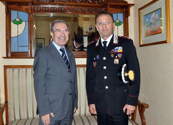 Il TEN.COL. SALVO GAGLIANO FA VISITA AL PRESIDENTE ANTOCI
