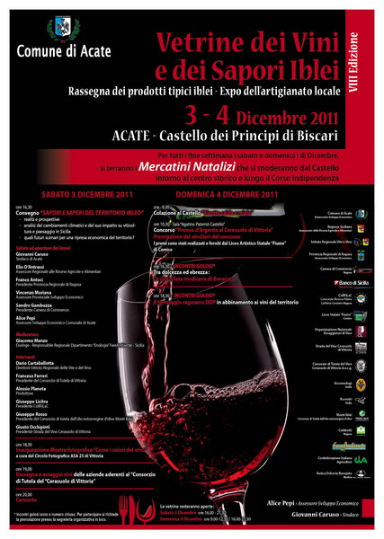 “VETRINE DEI VINI E DEI SAPORI IBLEI”: AL VIA L’OTTAVA EDIZIONE