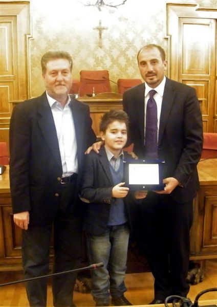 IL PICCOLO “GRANDE” GIUSEPPE MALLO RICEVUTO DAL SINDACO