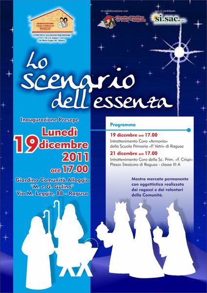 INAUGURAZIONE DEL PRESEPE  PRESSO IL GIARDINO COMUNITÁ ALLOGGIO “M. E G. GULINO”