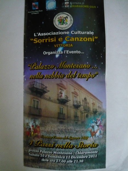 “PALAZZO MONTESANO NELLA NEBBIA DEL TEMPO”