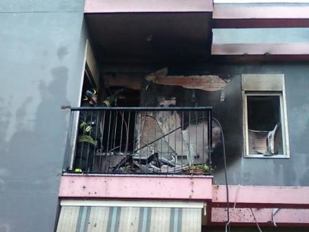 S.CROCE, INCENDIO DI UNA CALDAIA A PARETE