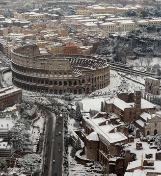 IL MALTEMPO SI SPOSTA AL CENTRO SUD FORSE DOMANI LA NEVE ANCHE IN SICILIA