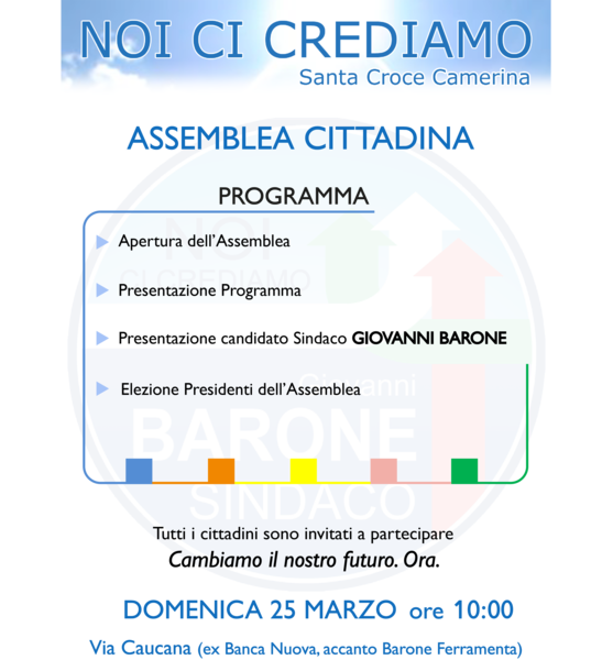 S.CROCE, PRESENTAZIONE UFFICIALE DEL CANDIDATO BARONE
