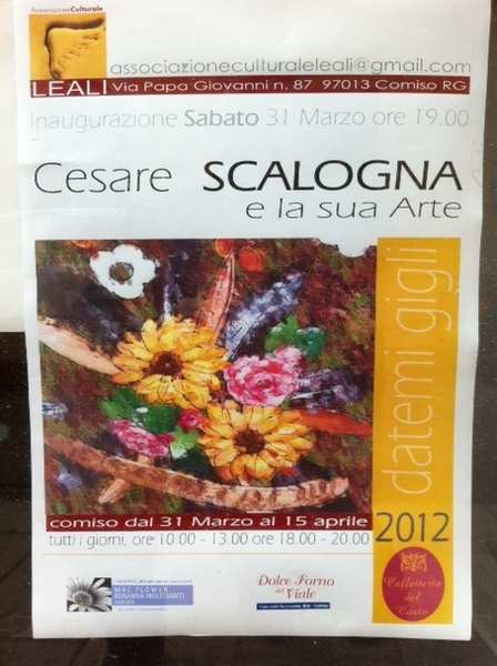 CESARE SCALOGNA INAUGURA LA SUA PERSONALE A COMISO