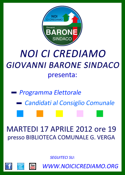 S.CROCE, PRESENTAZIONE UFFICIALE DELLA LISTA “NOI CI CREDIAMO”