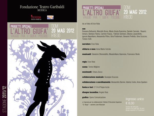 IN SCENA DOMENICA AL TEATRO GARIBALDI “L’ALTRO GIUFA’”