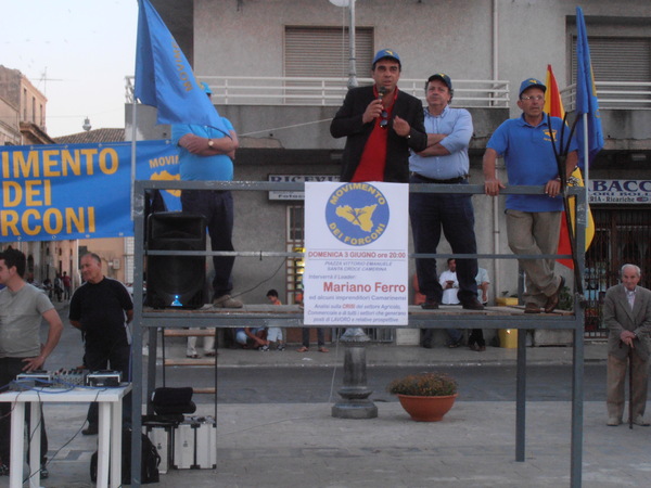 IL LEADER DEI FORCONI MARIANO FERRO A S. CROCE