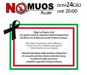 SI E’ SPENTA L’ULTIMA VITTIMA DEL MUOS