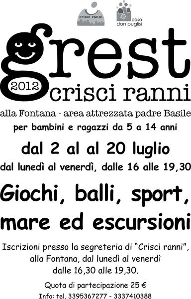 MODICA. GREST CRISCI RANNI