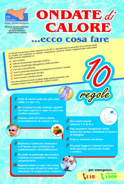 LE DIECI REGOLE D’ORO CONTRO IL CALDO