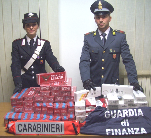 LOTTA AL CONTRABBANDO DI SIGARETTE: OPERAZIONE CONGIUNTA CARABINIERI E GUARDIA DI FINANZA