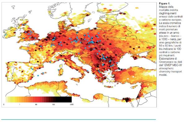 «SILENT KILLERS», IN EUROPA 2 MORTI OGNI ORA: SONO LE CENTRALI ELETTRICHE A CARBONE.