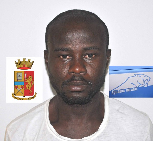 GLI UOMINI DELLA SQUADRA VOLANTI DELLA QUESTURA DI RAGUSA, HANNO ARRESTATO UN GHANESE