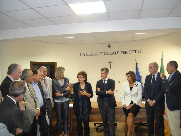 COMMISSIONE DEL SENATO IN VISITA AL PALAGIUSTIZIA  E AL CARCERE DI MODICA