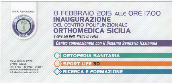 NASCE A RAGUSA “ORTHOMEDICA SICILIA”