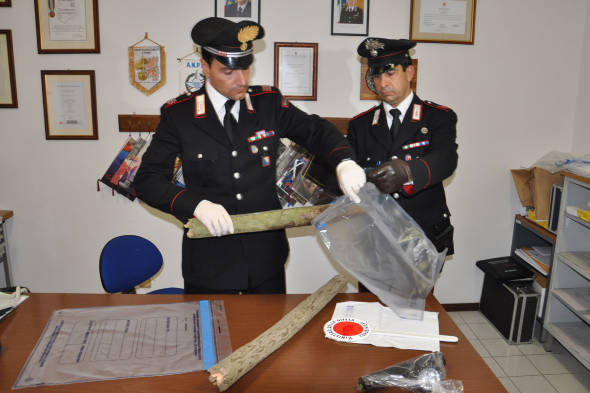 COLPISCE UN CARABINIERE CON UN BASTONE