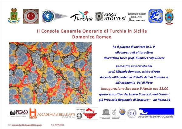 MOSTRA DI PITTURA EBRU DELL’ARTISTA TURCO KUBILAY ERALP DINÇER
