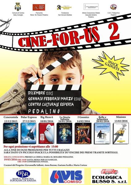 TRA POCO NUOVO APPUNTAMENTO A PEDALINO CON “CINE FOR US2”!