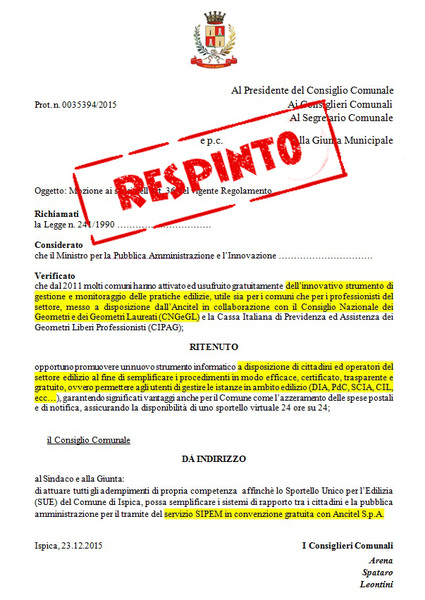 AL CONSIGLIO COMUNALE DI ISPICA CRESCONO LE INCOMPRENSIONI TRA MAGGIORANZA E OPPOSIZIONE