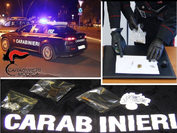MODICA : CONTROLLI ANTIDROGA DEI CARABINIERI