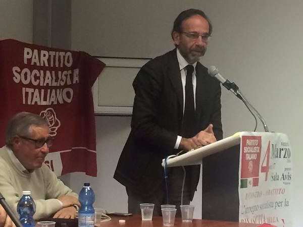 IL VICEMINISTRO DELLE INFRASTRUTTURE RICCARDO NENCINI  HA APERTO IERI SERA A VITTORIA LA CAMPAGNA ELETTORALE DEL PARTITO SOCIALISTA