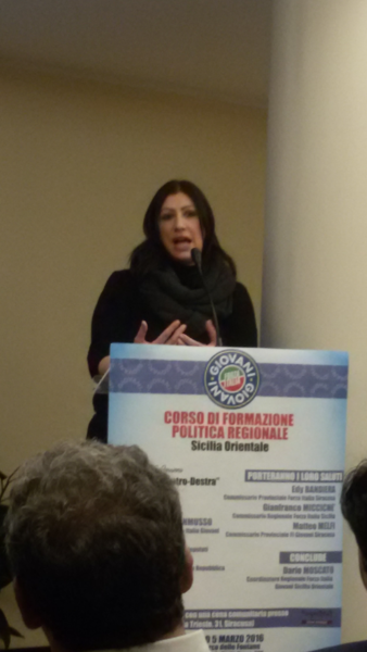 VALENTINA SPADARO DIRIGENTE REGIONALE FORZA ITALIA GIOVANI PER RAGUSA