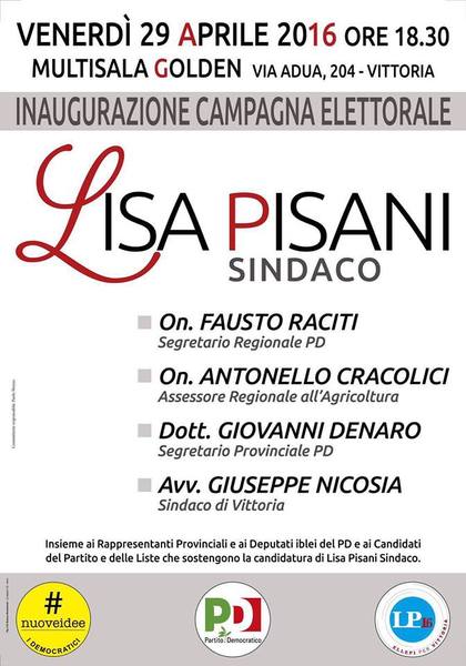 INAUGURAZIONE DELLA CAMPAGNA ELLETTORALE DI LISA PISANI SINDACO