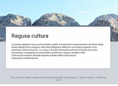 SUCCESSO PER LA SURVEY “RAGUSA CULTURA” DI  CARLA DIFRANCO