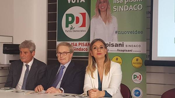 PIERLUIGI CASTAGNETTI E GIOVANNI BURTONE  LANCIANO LA VOLATA DI LISA PISANI