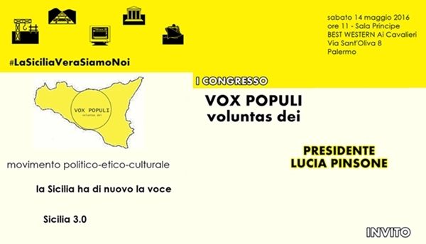 LUCIA PINSONE RIPARTE CON “VOX POPULI VOLUNTAS DEI”