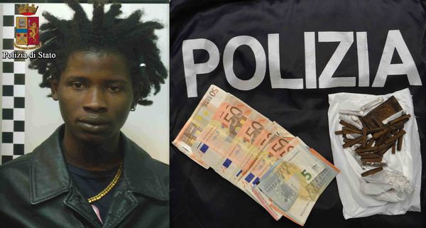 ANTIDROGA A VITTORIA: LA POLIZIA ARRESTA UN SENEGALESE