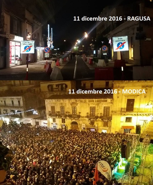 TROVA LE DIFFERENZE. 11 DICEMBRE 2016 RAGUSA VIA ROMA – MODICA CORSO UMBERTO