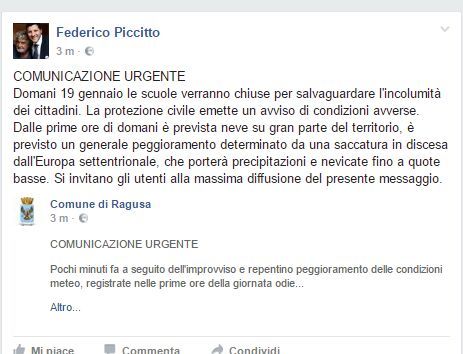 “CLONATO” WHATSAPP DEL SINDACO FEDERICO PICCITTO: QUESTO GIOVEDI’ SCUOLE CHIUSE, MA NON E’ VERO