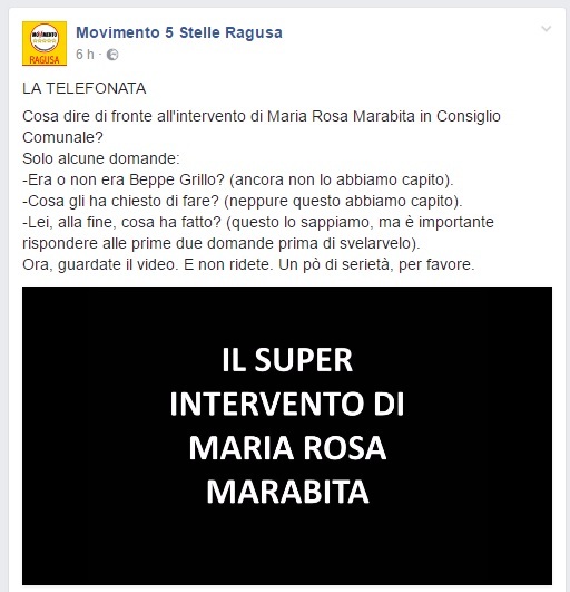 LA TELEFONATA! IL MOVIMENTO 5 STELLE PRENDE DI MIRA LA COLLEGA DISSIDENTE MARABITA. UN VIDEO PER SFOTTERLA