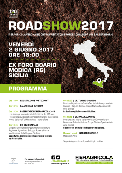 A MODICA PRIMA TAPPA ITALIANA DEL TOUR FIERAGRICOLA 2018