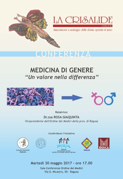 CONFERENZA SUL TEMA  LA MEDICINA DI GENERE  UN VALORE NELLA DIFFERENZA