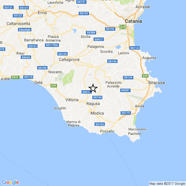 LEGGERA SCOSSA DI TERREMOTO A CHIARAMONTE GULFI
