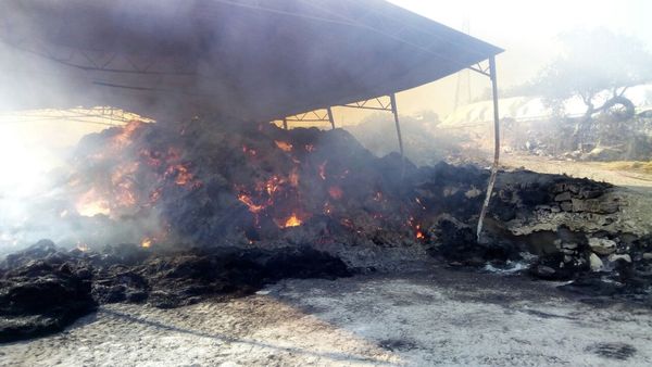 Incendio fienile a Frigintini